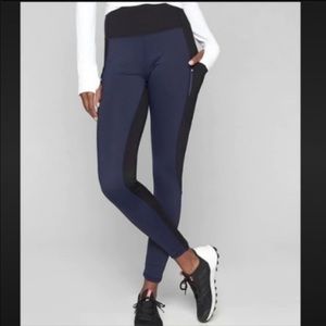 Athleta Navy and Black Leggings